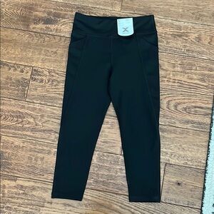 Xersion Black Full-Length Leggings with Stretchy Waistband